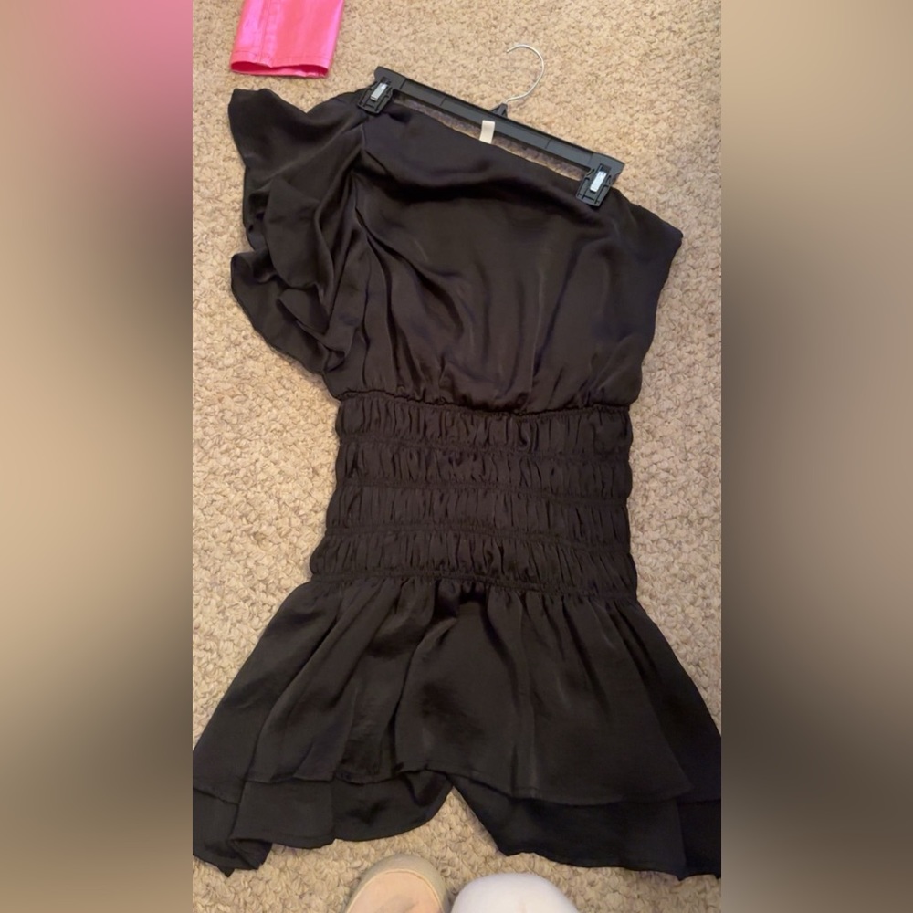 Black one shoulder dress